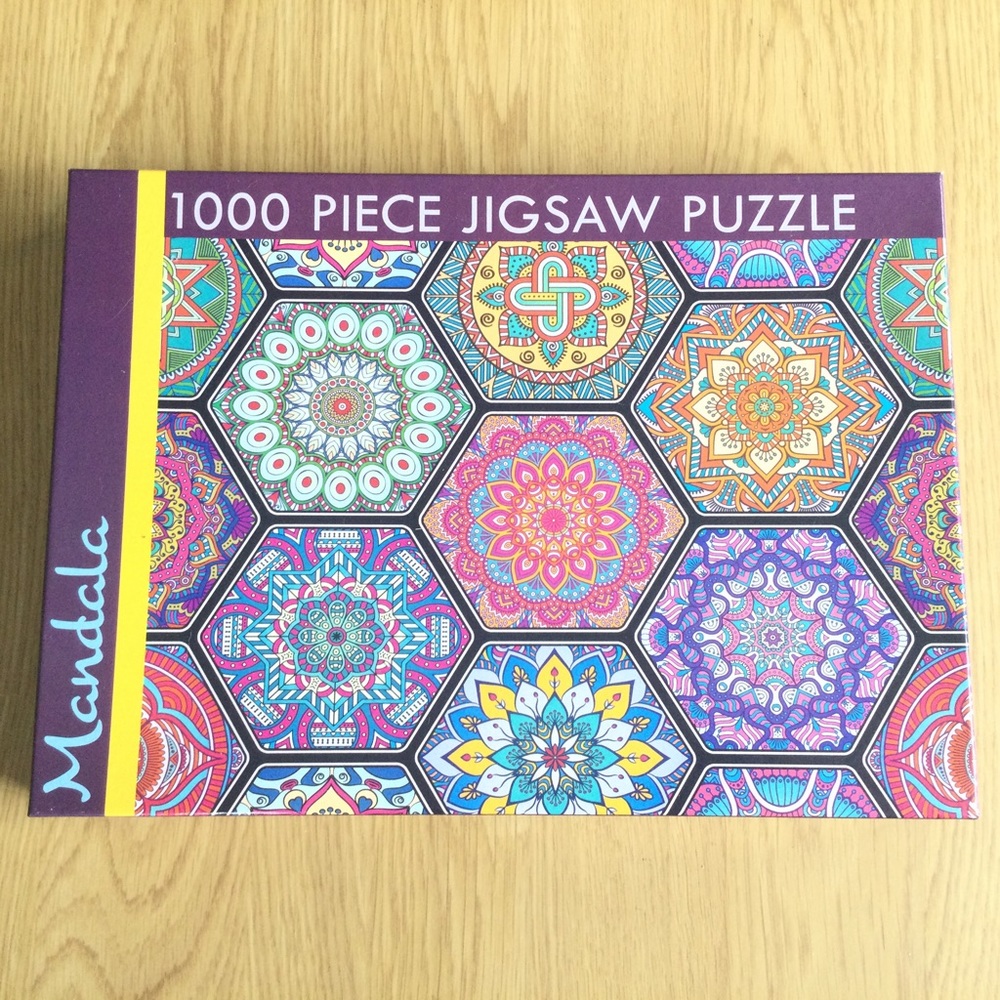 Mandala Mosaic Jigsaw Puzzle Complete 1000 Pieces Hexagons
